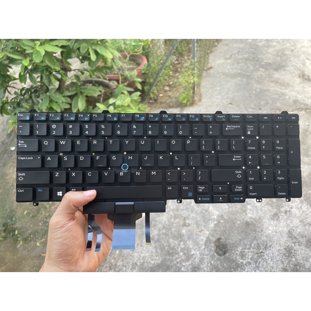 Touche De Clavier Pour Dell Latitude/Precision - AZERTY Français - Noire - Reconditionnée - Pièce De Rechange