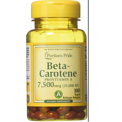 Ảnh Viên uống bổ mắt, tăng cường thị lực purritan’s pride vitamin A beta caroten 100v 3