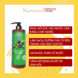 Dầu Gội Cặp Hồng Đạt 72H 1000ml Kanaval Official Chuẩn Salon Giảm Rụng Tóc Phục Hồi Siêu Mượt