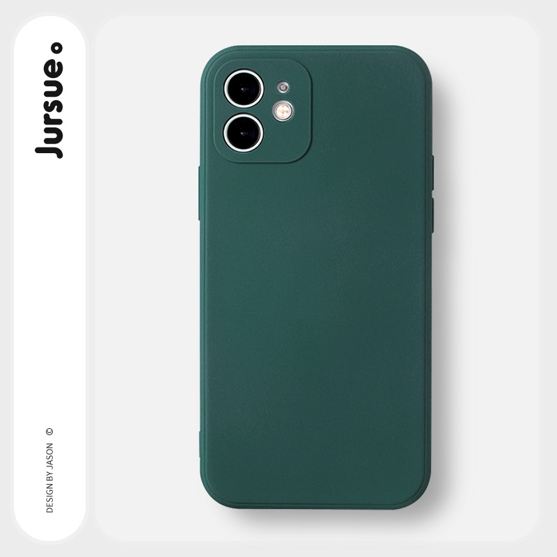 Ốp lưng JURSUE mềm chống bẩn chống sốc viền vuông Cho iPhone 17 Air 16 15 14 13 12 11 Pro Max SE 2020 X XR XS ip 8 7 Plus YCS15