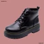 BASIC BOOTS - GIÀY BOOTS Cổ Lửng Đế đen 4cm chất da Kawaii.vn (Ảnh thật shop tự chụp)