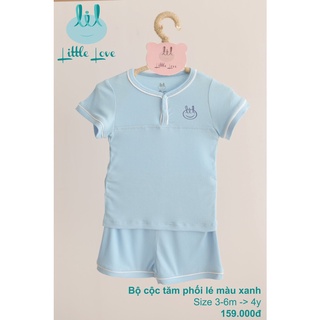 Bộ cộc tay cho bé hãng Little love chất liệu tăm đủ size