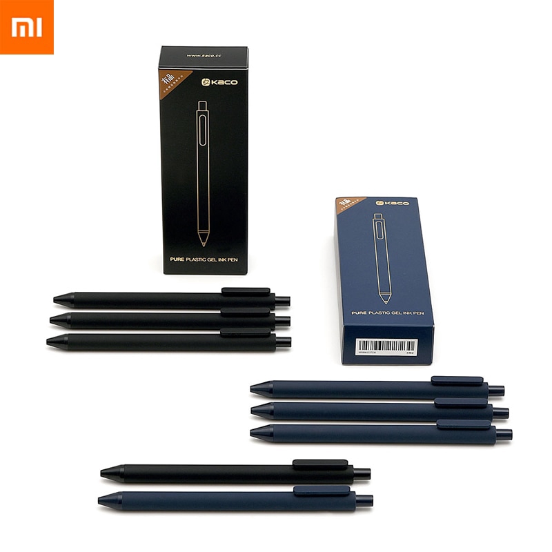 Hộp 10 bút bi Xiaomi KACO 0.5mm chất lượng cao Black ink