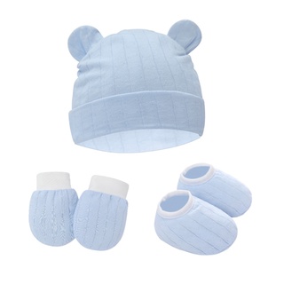 1 Set Vỏ Bọc Găng Tay/Chân Bằng Cotton Mềm Mại Chống Trầy Xước Không Găng Tay Cho Bé Sơ Sinh