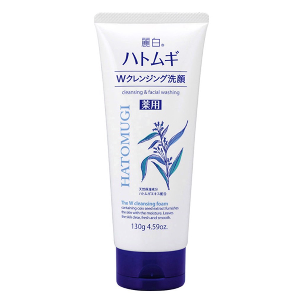 Sữa rửa mặt trắng da Hatomugi chiết xuất ý dĩ 130gr - Nhật