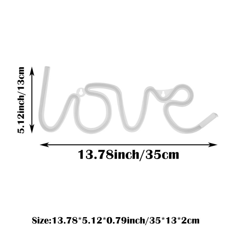 Đèn LED neon chữ LOVE trang trí sinh nhật cầu hôn, đèn decor phòng siêu bền đẹp - Kemshop K73