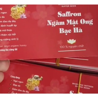 Tem Decal Saffron dán hũ vuông, tròn (30c/ set (Tem dài gồm 2màu trắng và đỏ))