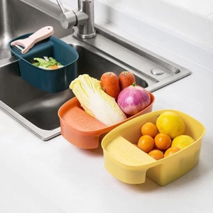 Khay Lọc Gác Bồn Rửa Chén, Khay Nhựa Bầu Dục Đựng Giẻ, Xà Phòng