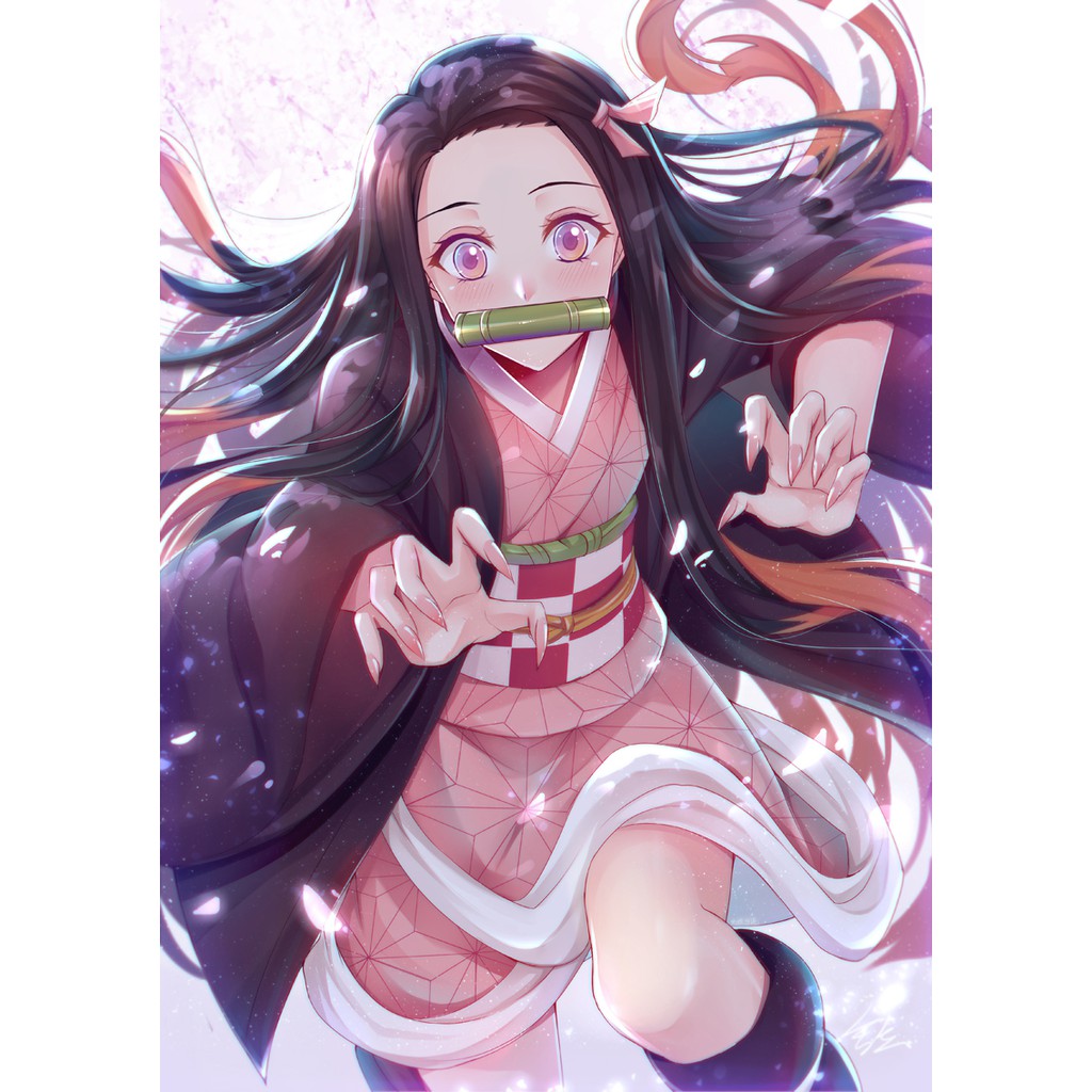 ảnh tranh giành treo anime in hình Kamado Nezuko (kimetsu no yaiba ...