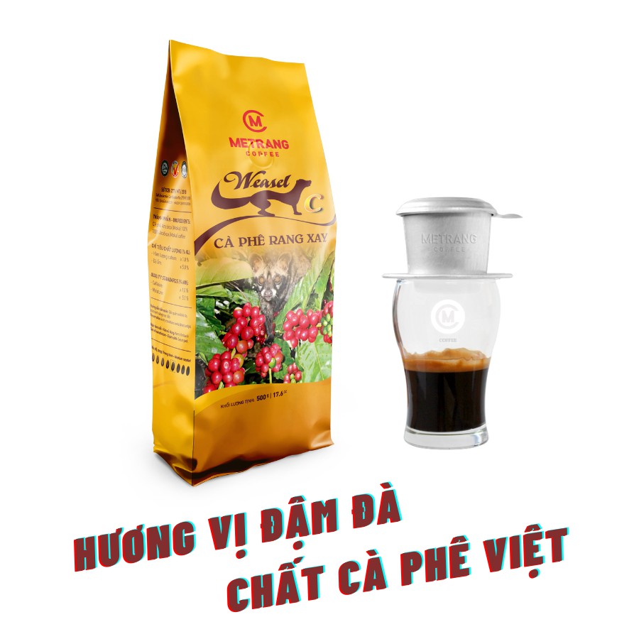 Ảnh Cà phê Mê Trang Chồn rang xay (C) - Túi bột 500g 2