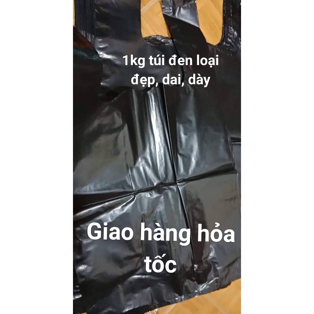 1 Kg Túi rác đen loại dày dai, túi đen loại bóng hàng đẹp, túi nilon ...