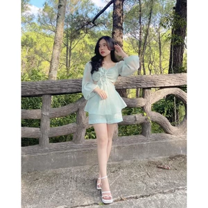 SET VOAN HỞ LƯNG QUYẾN RŨ, SET ÁO CỔ YẾM, SET QUẦN SHORT ⚡HỎA TỐC⚡ MEOINDAHOUSE