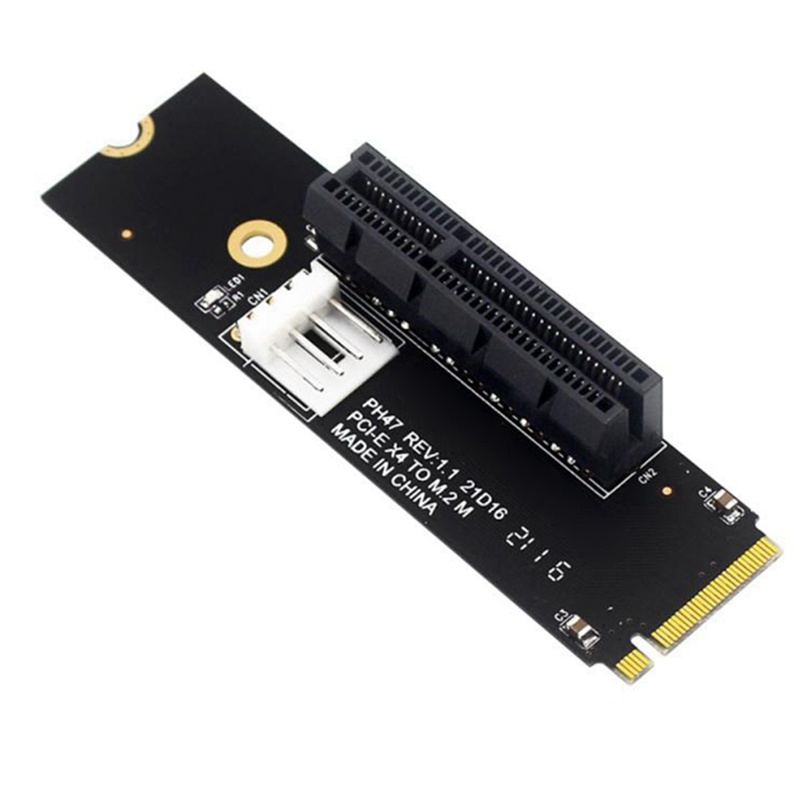 Bảng Mạch Chuyển Đổi NGFF M.2 Sang PCI-E 4X M2 M Key Sang PCIe X4 Có Đèn LED Chỉ Thị SATA