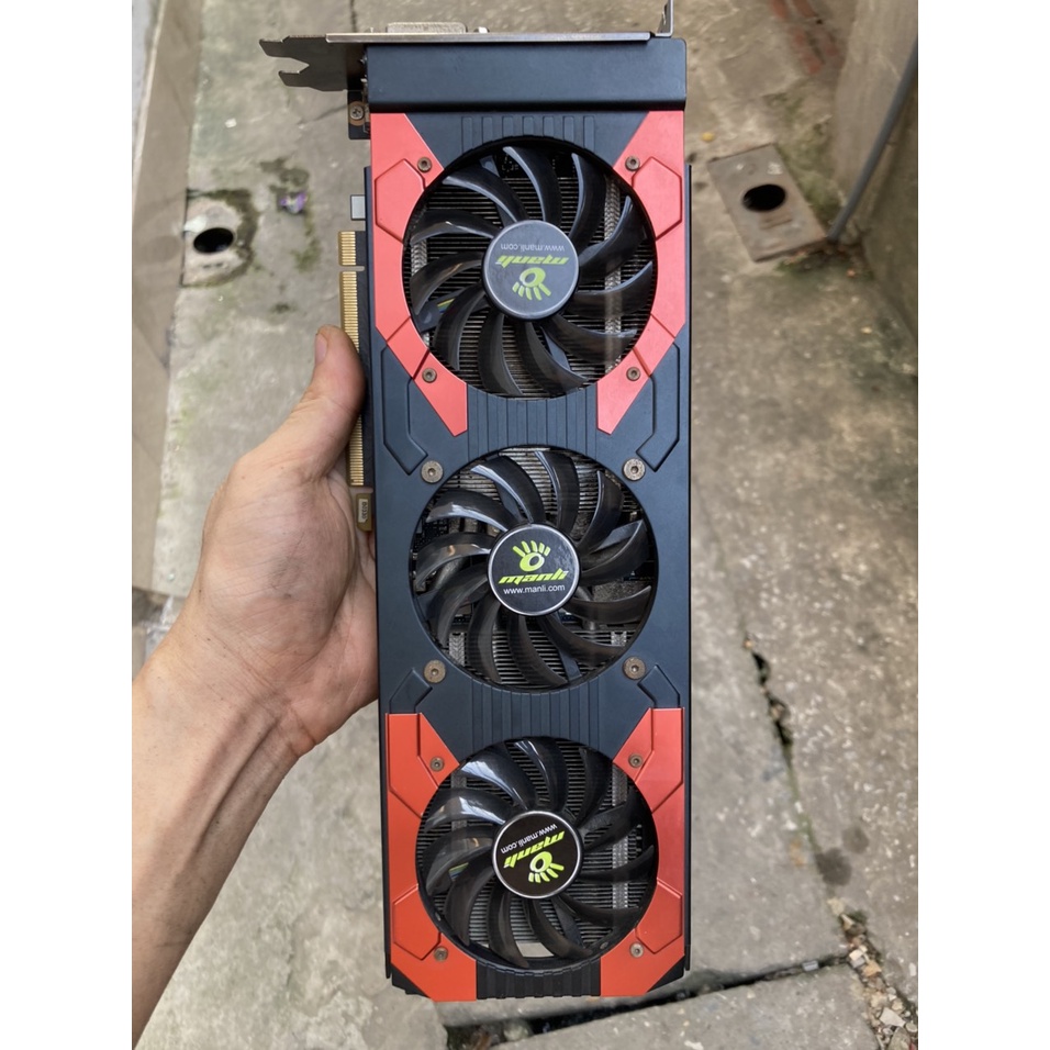 VGA Manli GTX 1070Ti 3 fan led đỏ 8GB DDR5 card đồ họa màn hình