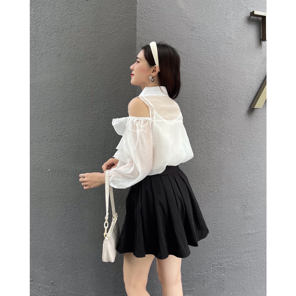 SET TO BA MÓN ÁO VÀ CHÂN VÁY XẾP LY CỰC XINH - MAYCHA SET