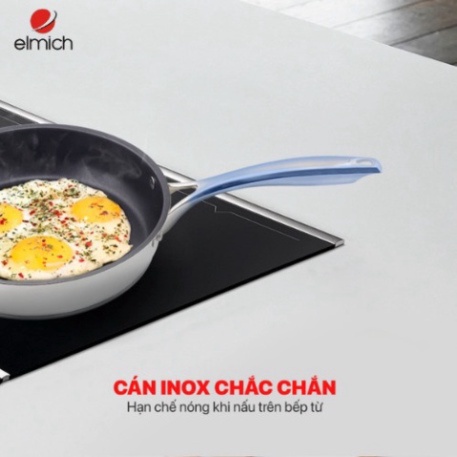 Ảnh Chảo Chống Dính Bếp Từ Elmich Inox 3 Đáy Size 20cm MaxA EL-3761 Dùng Cho Mọi Loại Bếp 1