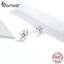 BAMOER Bông Tai bạc 925 Hình Hoa Anh Đào Dễ Thương Phong Cách Hàn Quốc Cho Nữ sce784