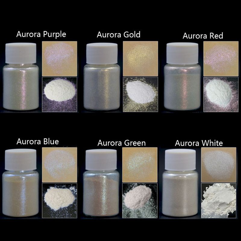 Set 6 lọ màu ánh cực quang ngọc trai sáng bóng nhuộm đồ trang sức nhựa resin