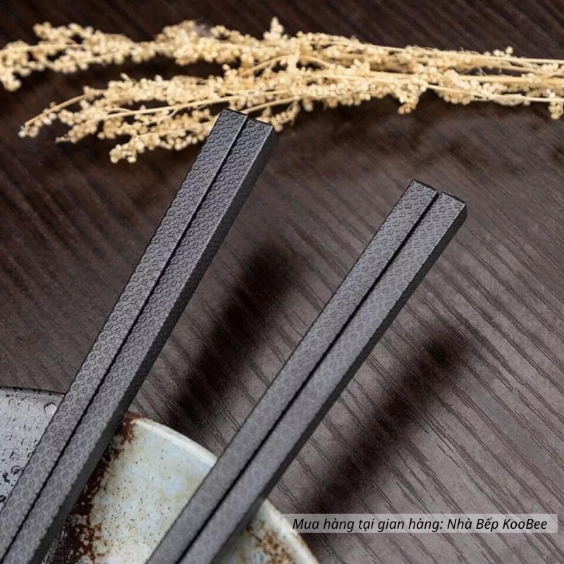 Set 10 Đôi Đũa Nhật Sợi Thuỷ Tinh Glass Fiber - Đũa Ăn Cơm Kháng Khuẩn Chống Nấm Mốc Chống Trơn Trượt (BA05) amizin