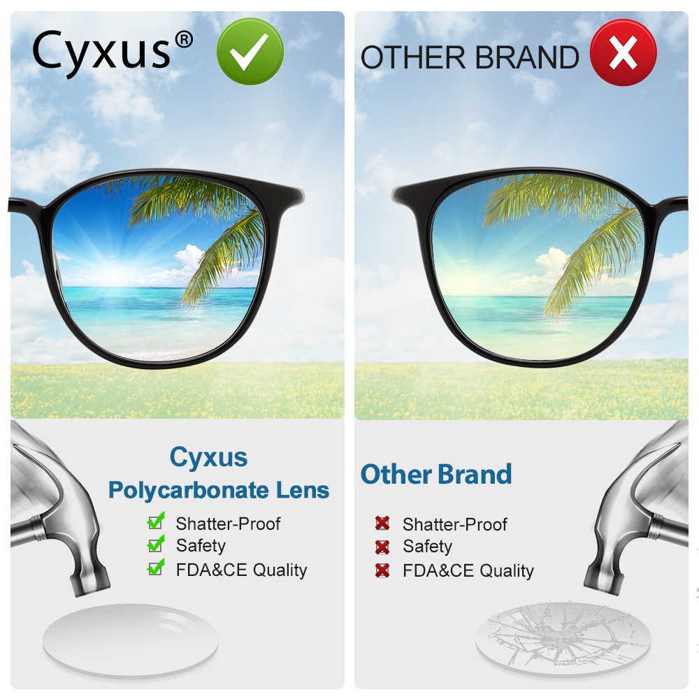 Cyxus kính chặn ánh sáng xanh Kính Mát Gọng Tròn Thời Trang Dành Cho Trẻ Em 6010
