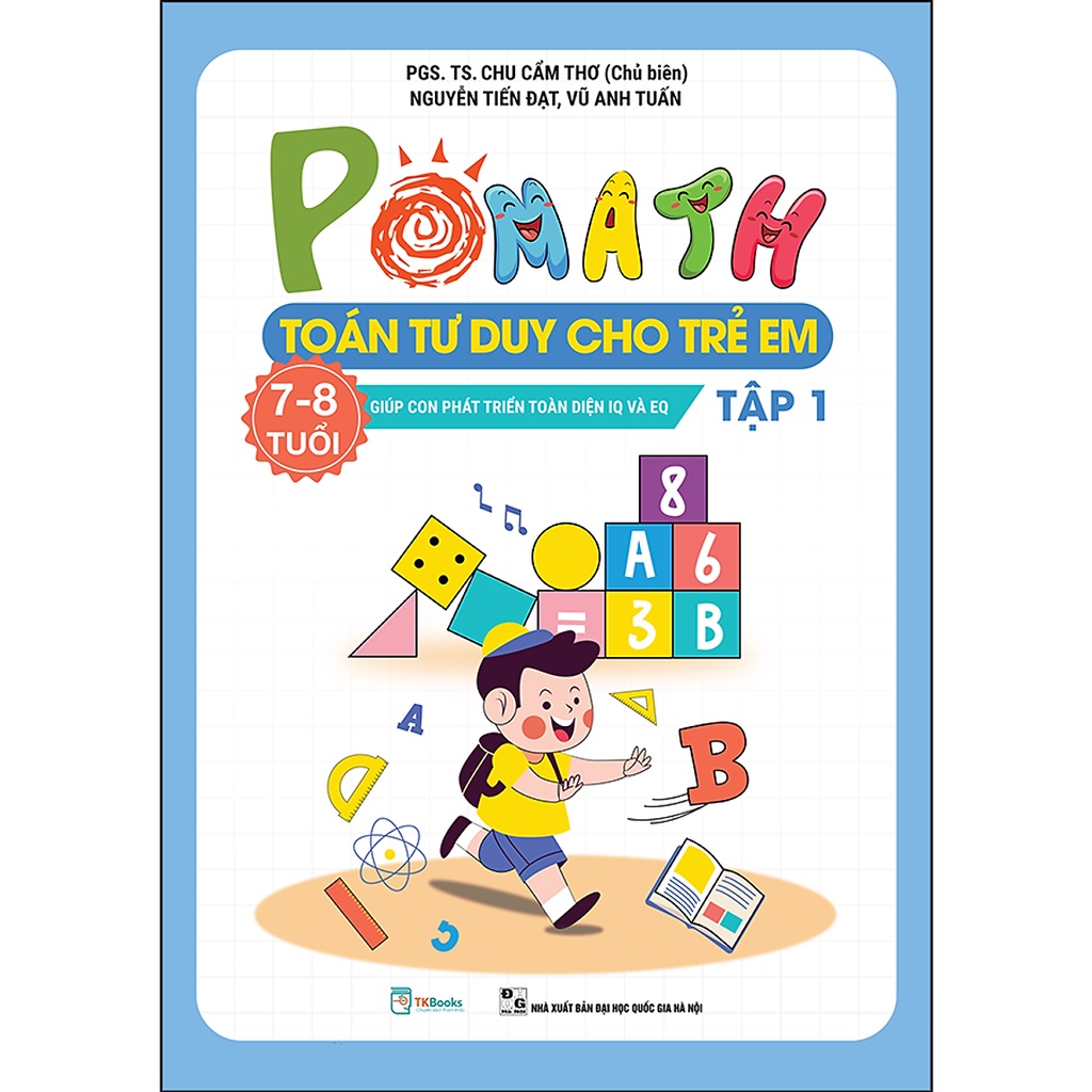 Sách - Combo Pomath Toán tư duy cho trẻ em 7 - 8 tuổi - Giúp bé phát triển IQ và EQ