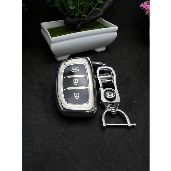 BỌC CHÌA KHÓA TPU mạ Inox HUYNDAI I10, TUCSON, ELANTRA CHÌA THÔNG MINH