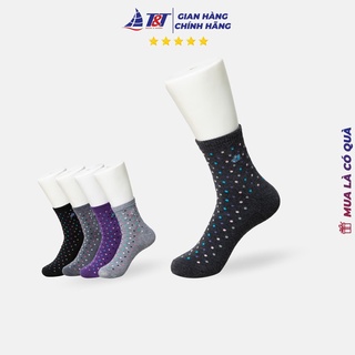 Combo 5 đôi Tất Nữ cổ trung hoạ tiết chấm bi T&T SOCKS & HOSIERY - NU 550