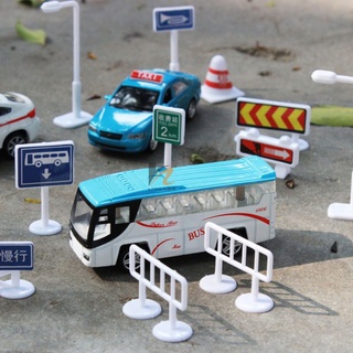 Bộ 56 món đồ chơi mô hình biển báo giao thông làm tiểu cảnh cao cấp