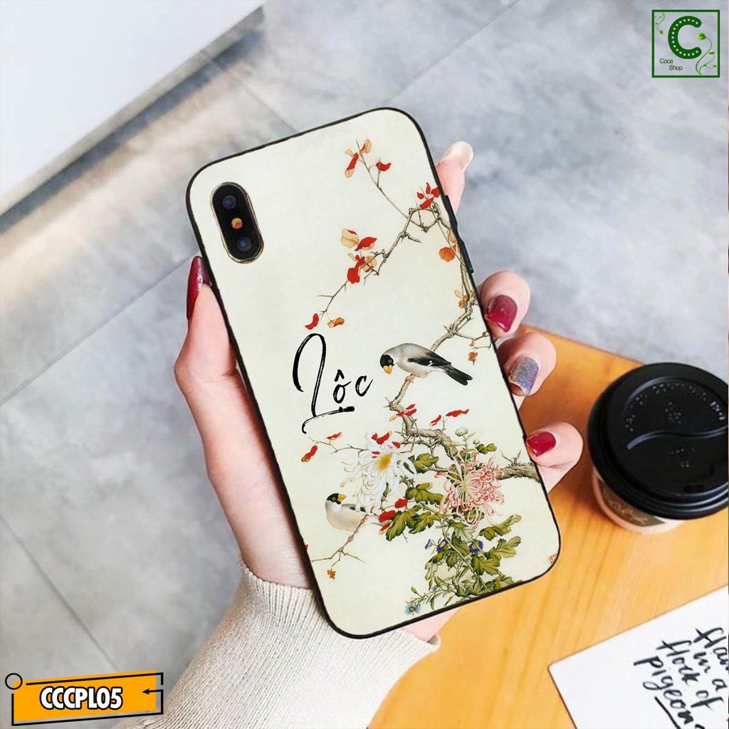 Ốp lưng iphone mặt kính in hình siêu bền - Cành hoa trồi lộc - 6/6plus/6s/6splus/7/7plus/8/8plus/x/.....