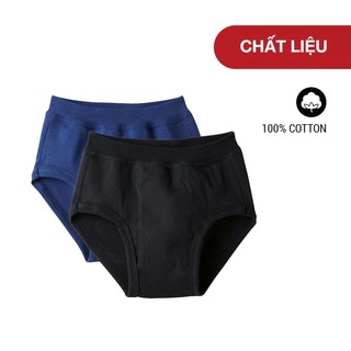 Set 2 quần lót bé trai dáng tam giác 100% cotton an toàn cho da bé, thấm hút mồ hôi made in Japan Gunze - 780