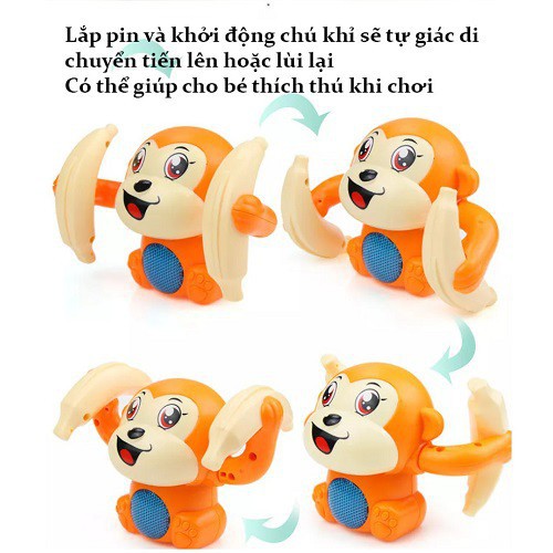 Khỉ Nhào Lộn Khỉ Xoay Cầm Chuối Đồ Chơi Khỉ Nhào Lộn Giải Trí Cho Trẻ Sơ Sinh Và Trẻ Nhỏ - PUPU HOUSE