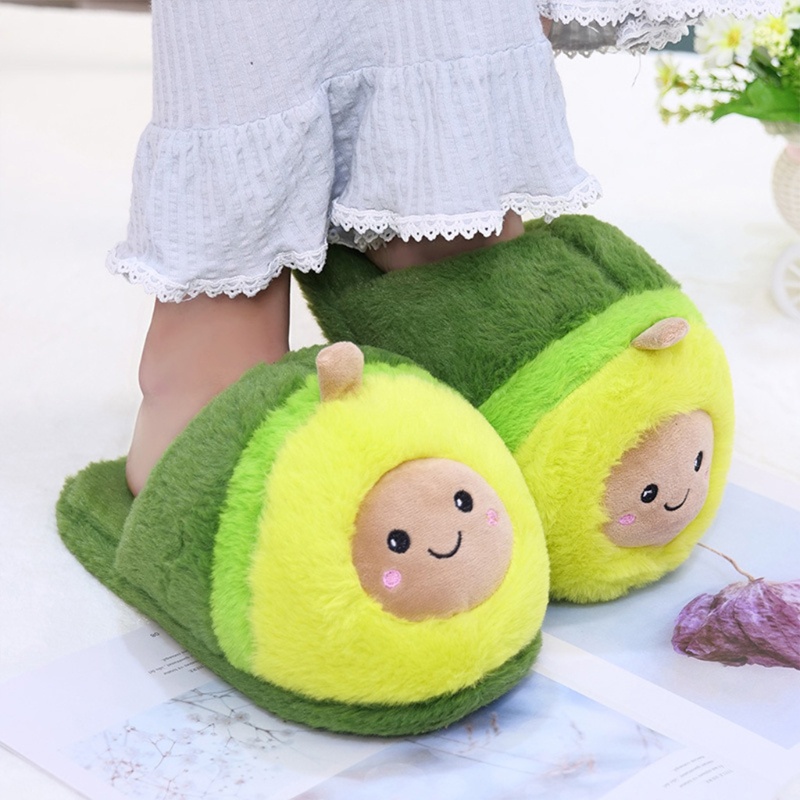 Dép Bông Đi Trong Nhà Hình Trái Bơ Dễ Thương