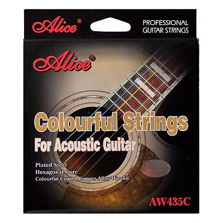 Dây Đàn Guitar Acoustic ST.Real Guitar Sài Thành mã AW435C dây nhiều màu