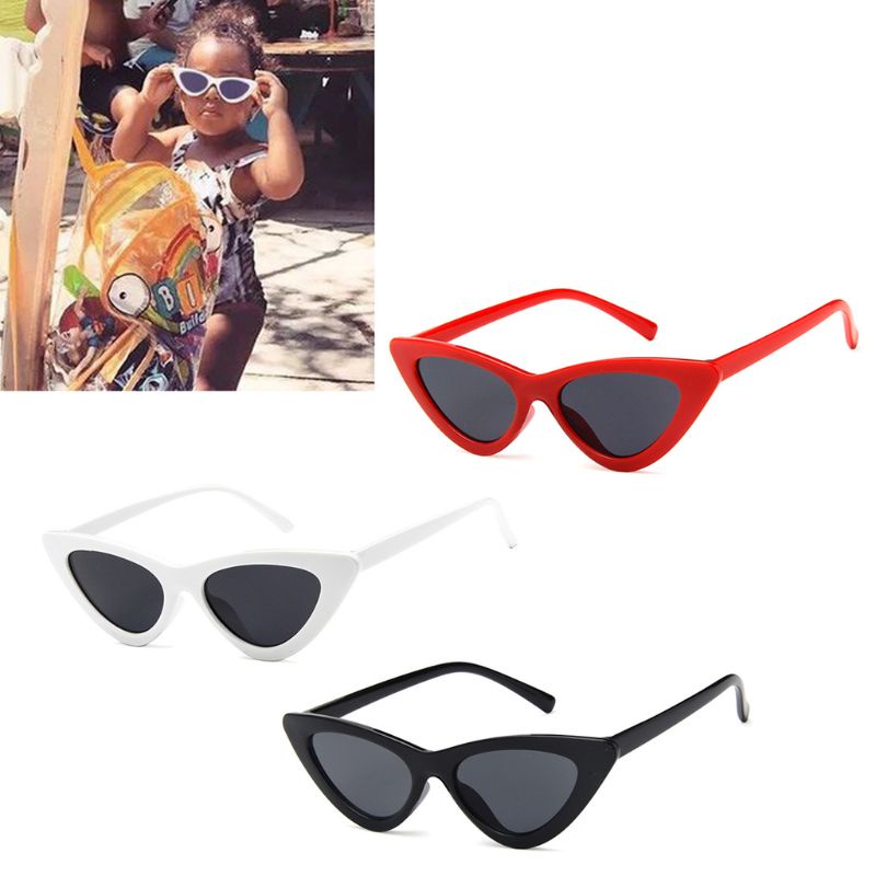 Bầu Trời Retro Trẻ Em Cho Mèo Mắt Kính Mát UV Bảo Vệ Bãi Biển Tập Đi Kính Mát Cho Bé Trai Bé Gái Phong Cách Vintage Một Phần