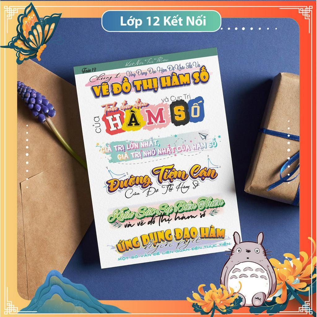 (Kết Nối 12) Sticker tiêu đề Toán 12 (có decal washi) gồm 6 tờ bài cả ...