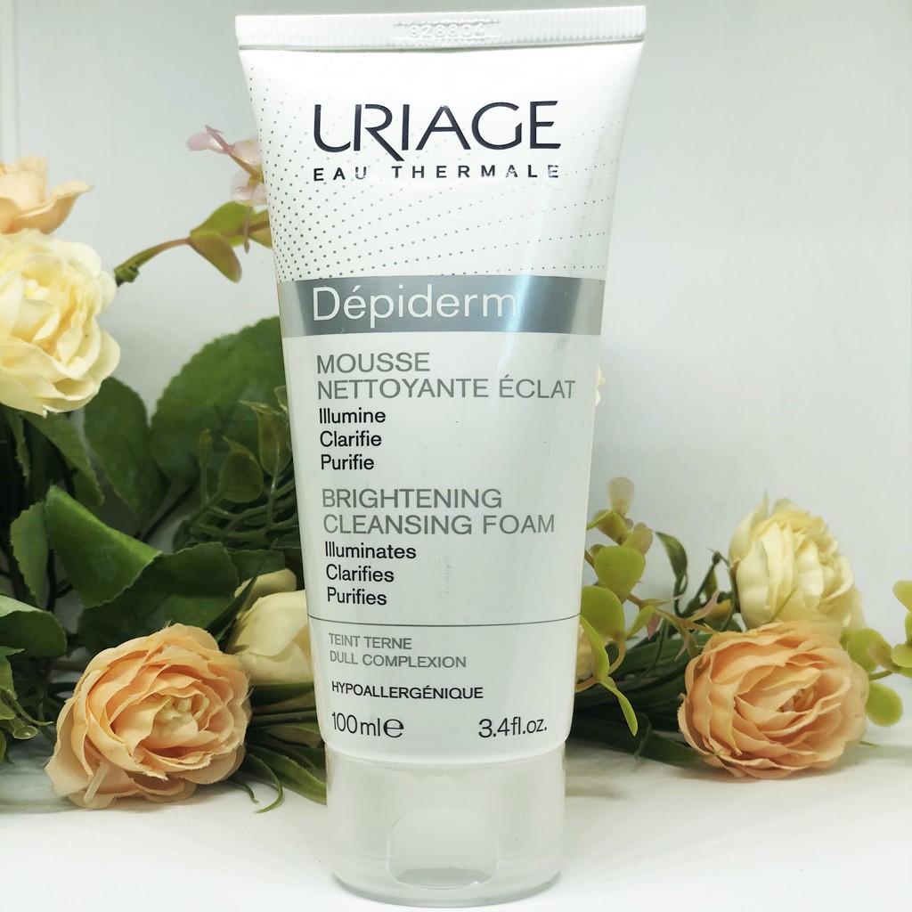 Sữa rửa mặt làm sạch và thanh khiết làn da Uriage Depiderm Crème Mousse Nettoyante Eclat 100ml