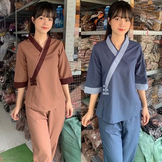 Xéo Tim 3Nút Nữ # Đồ Bộ Nữ #Jacket, Dress #Đồ Lam Đi Chùa