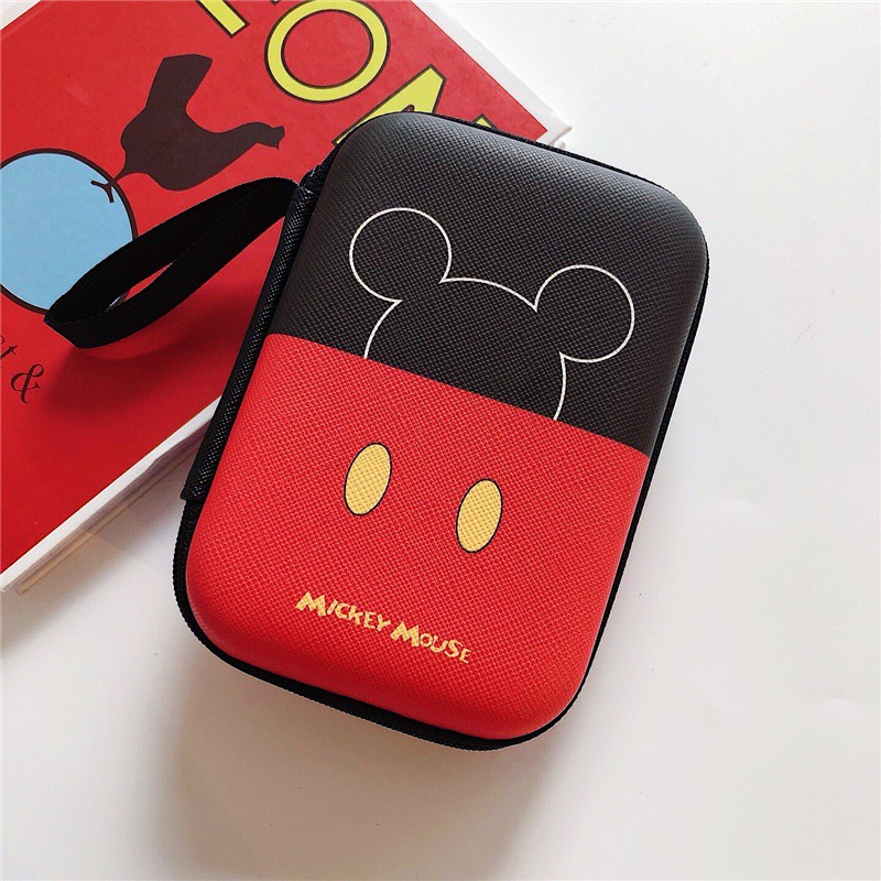 Hộp lưu trữ cáp tổ chức cho ngân hàng điện / đồ trang sức / túi sạc Túi Zipper Mickey Kids