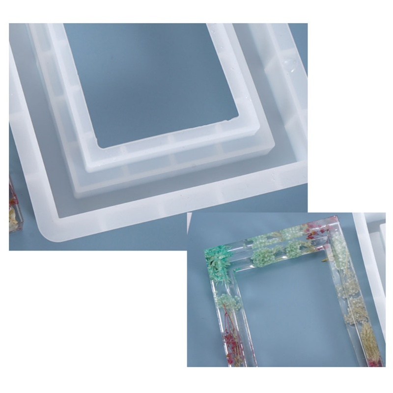 Khuôn Silicone Hình Chữ Nhật Làm Khung Ảnh Epoxy Resin Thủ Công DIY