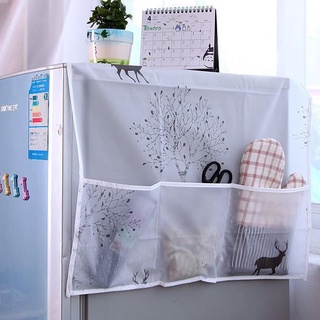 Tấm phủ tủ lạnh đa năng chống thấm bền đẹp trang trí nhà có ngăn để đồ 130 x 55cm 88225
