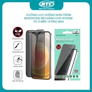 Kính cường lực BOROFONE BF5 chống nhìn trộm các dòng iPhone từ X đến 14 Pro max (nhiều màu)