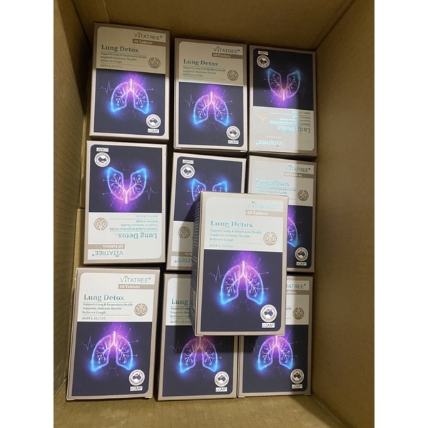 [Mẫu mới + Date 2028] Viên uống Bổ phổi, thải độc phổi Vitatree lung detox 60 viên của Úc