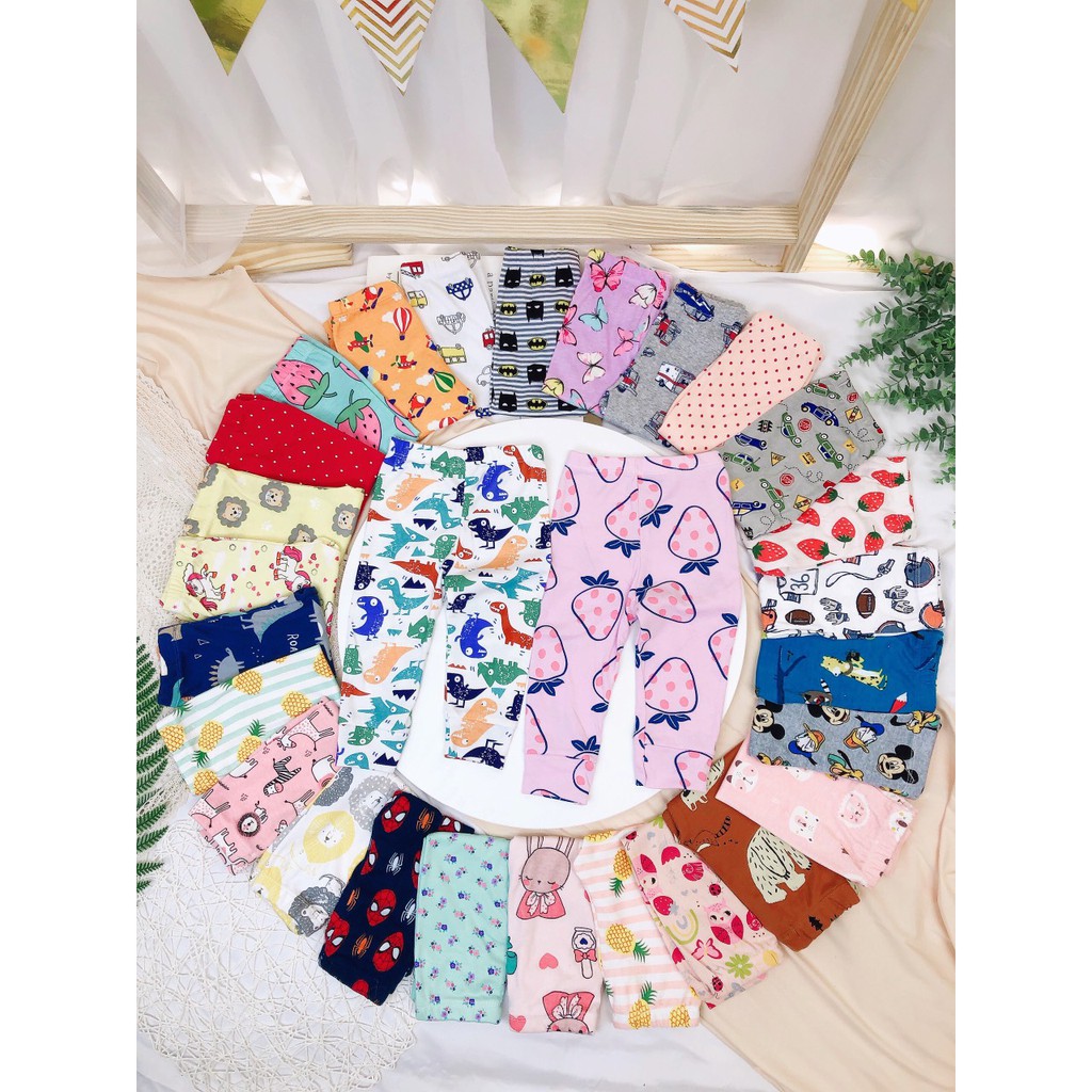 Set 5 Chiếc Quần Chục Dài Cotton Chất Đẹp Cho Bé Trai Bé Gái Từ 8 - 18Kg