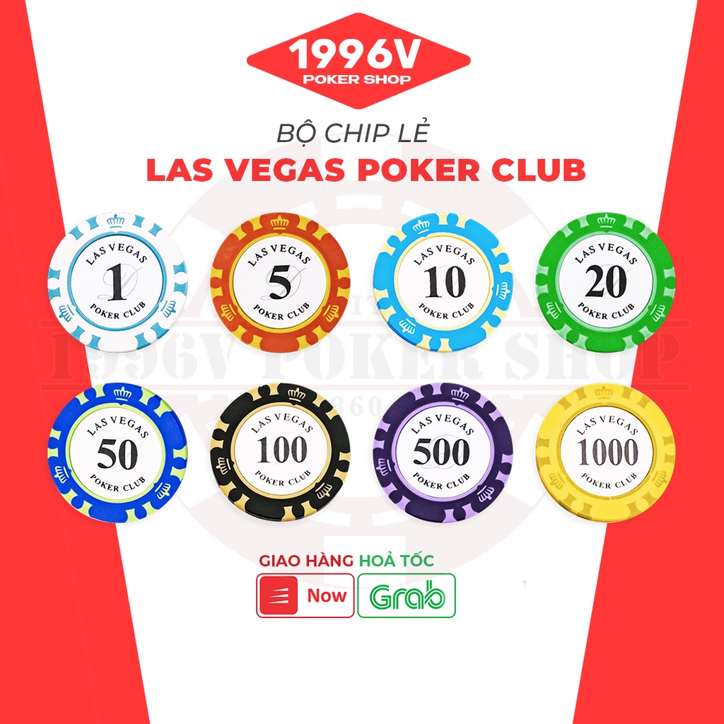 Chip Poker có số, phỉnh poker Las Vegas chip set Pocker đất nung ...