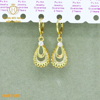 Bông Tai Nữ Titan, Khuyên Tai Dáng Dài Đính Đá Xi Mạ Vàng 24k Cao Cấp - Trang Sức Hava - HVBT155