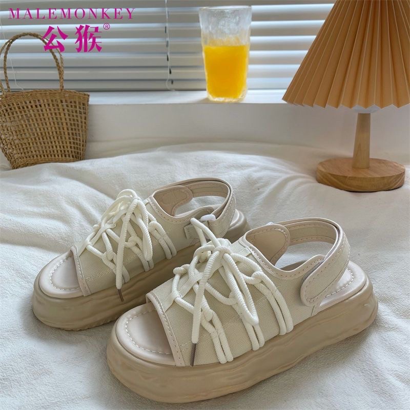 ( Sẵn trắng 37,40) Dép Sandal dây QC xinh