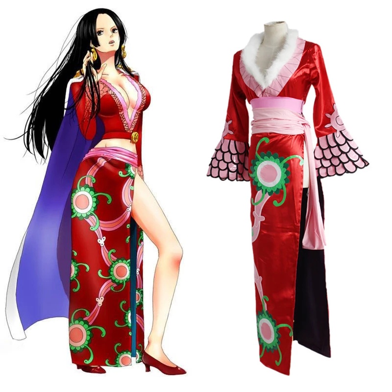 Áo Choàng Sườn Xám Hóa Trang Nhân Vật Boa Hancock Trong Phim Hoạt Hình One Piece