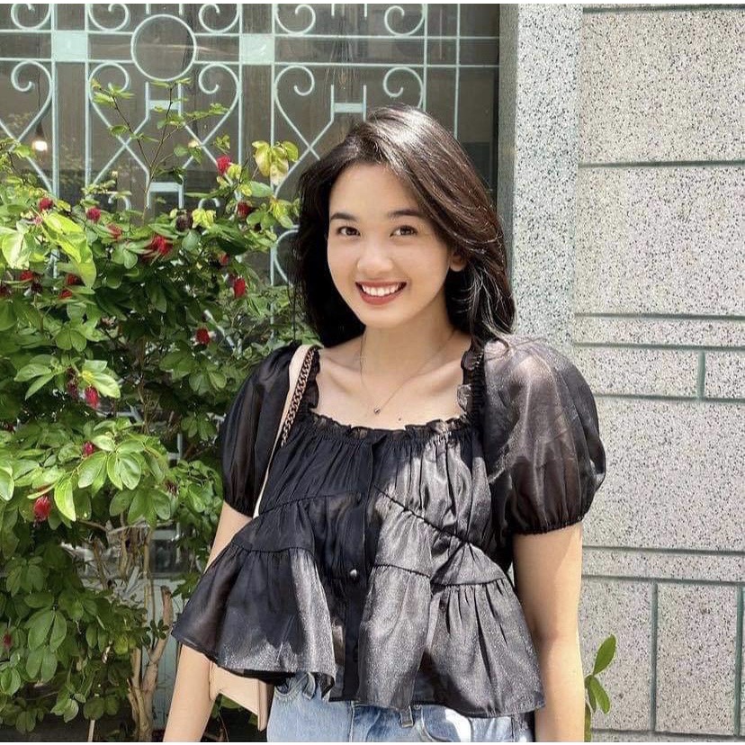 ÁO KIỂU BỒNG BỀNH XINH XẮN 3 MÀU TRẮNG ĐEN NÂU GIÁ RẺ - CALI TOP