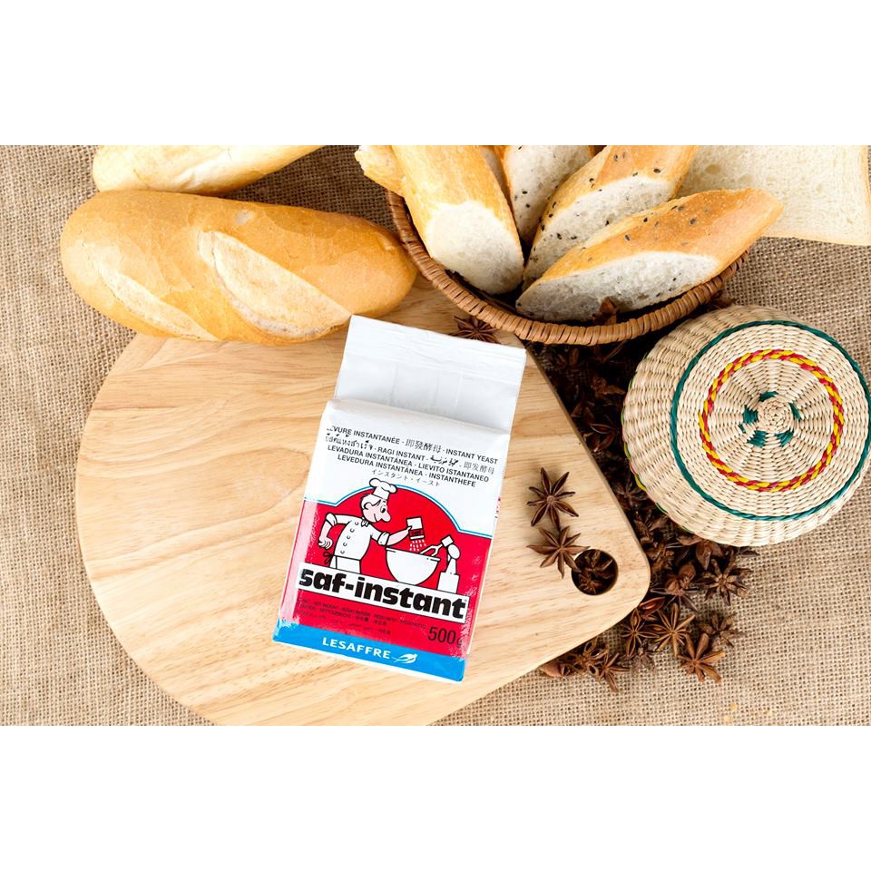 Men lạt PHÁP hiệu Saf-instant 500g - Men nở làm bánh mì, pizza - PL35