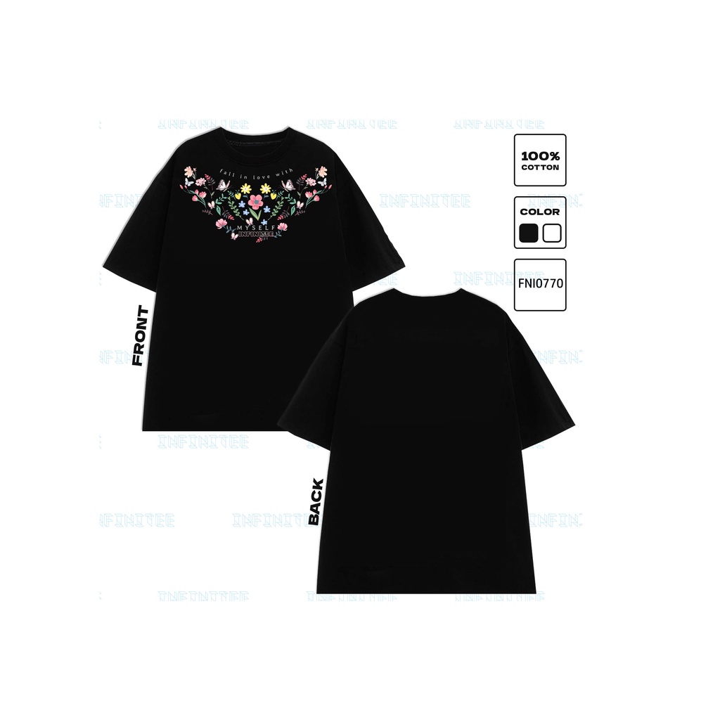 Áo thun INFINITEE Fni0770, Thun 100% Cotton - form rộng Unisex.